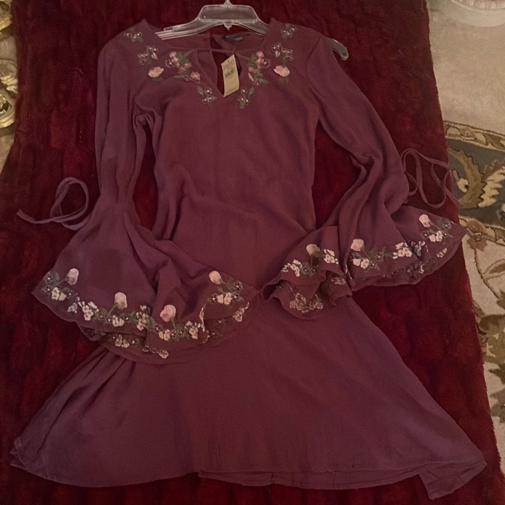 brand new American Eagle Outfitters dress with flower embroidery size xs
